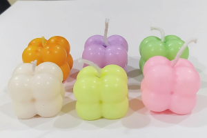 Handcrafted Bubble Candle Set – Minimal Decorative Soy Wax Candles (Pack of 6)