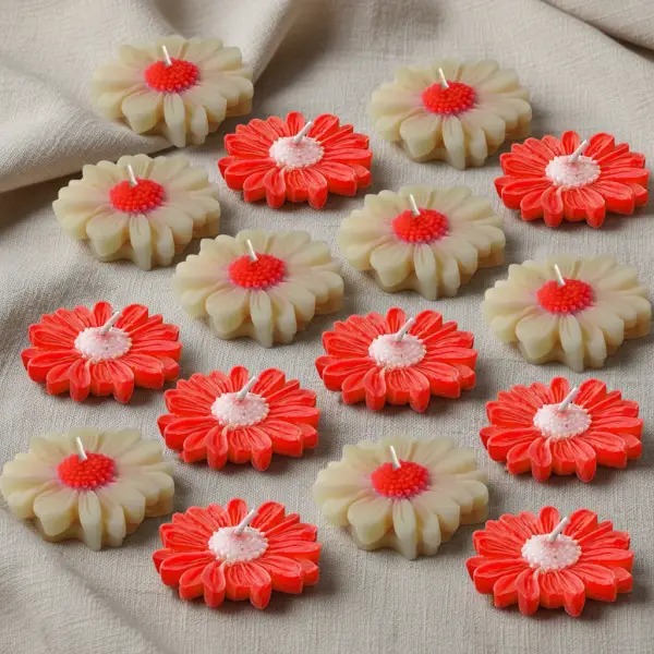 Daisy Floating Candle Set – Handcrafted Soy Wax Flower Candles (Pack of 6)